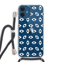 Eyes pattern: iPhone 12 Transparant Hoesje met koord