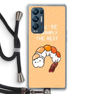 You're Shrimply The Best: Oppo Find X3 Neo Transparant Hoesje met koord