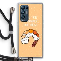 You're Shrimply The Best: Oppo Find X3 Neo Transparant Hoesje met koord