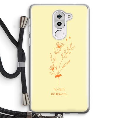 No rain no flowers: Honor 6X Transparant Hoesje met koord