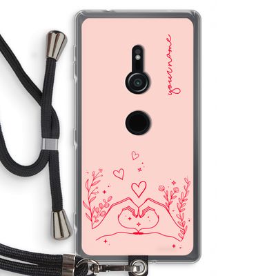 Love is in the air: Sony Xperia XZ2 Transparant Hoesje met koord