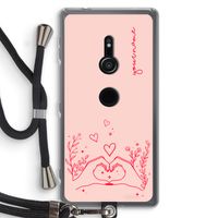 Love is in the air: Sony Xperia XZ2 Transparant Hoesje met koord