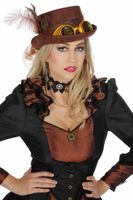Hoge hoed Steampunk met bril