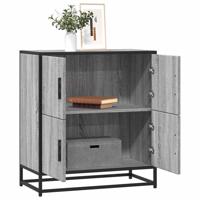 Dressoir 68x35x76 cm bewerkt hout grijs sonoma eikenkleurig