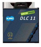 KMC ketting dlc11 black/blue 118s waxed