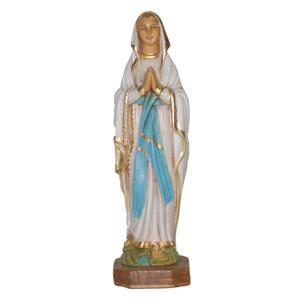 Maria Lourdes beeldje - biddend - 15 cm - polystone - religieuze beelden