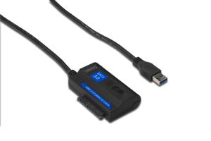 Digitus HDD/ SSD Adapter [1x USB 3.2 Gen 1 stekker A (USB 3.0) - 1x SATA-combi-bus 15+7-polig] DA-70326 1.20 m