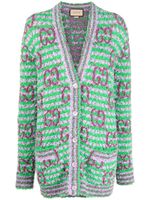 Gucci cardigan à motif GG - Vert - thumbnail