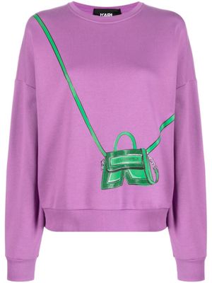 Karl Lagerfeld sweat K/Bag à imprimé graphique - Violet