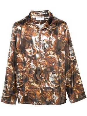 Acne Studios veste légère à imprimé graphique - Marron