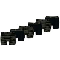 Puma Boxershorts Everyday Heritage Stripe 6-pack Forest Night Tonal-M