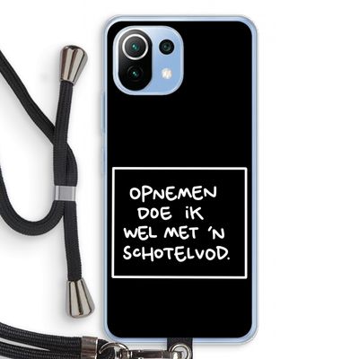 Schotelvod: Xiaomi Mi 11 Lite Transparant Hoesje met koord