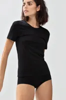 56201 Emotion dames T-shirt - ronde hals - Vrouwen viscose ondershirt slim Fit - Korte mouwen