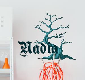 Muurstickers tienerkamer naam boom halloween