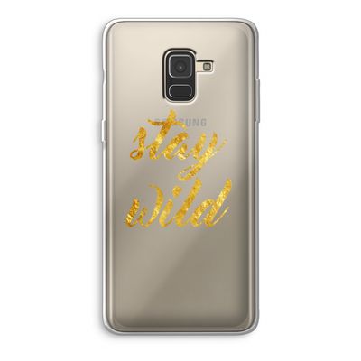 Stay wild: Samsung Galaxy A8 (2018) Transparant Hoesje