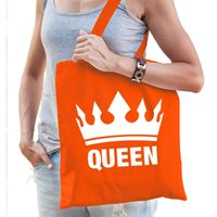 Oranje Koningsdag Queen / kroon tasje voor dames - thumbnail