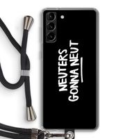 Neuters (zwart): Samsung Galaxy S21 Plus Transparant Hoesje met koord