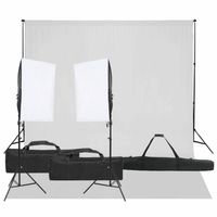 vidaXL Fotostudioset met verlichtingsset en achtergrond