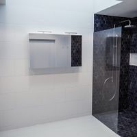 Spiegelkast Vico Cube | 120x70 cm | 2 Deuren | Zonder verlichting | Wit mat