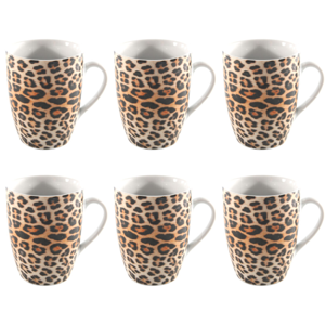 Studio Tavola Mokken Leopard 340 ml - 6 stuks