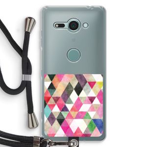 Gekleurde driehoekjes: Sony Xperia XZ2 Compact Transparant Hoesje met koord
