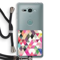 Gekleurde driehoekjes: Sony Xperia XZ2 Compact Transparant Hoesje met koord