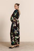 Tamara satin flower dress - multi color - 13841