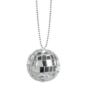 Carnaval/verkleed accessoires Disco/eigties/seventies sieraden - ketting - zilver - kunststof   -