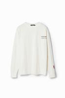 Arty T-shirt met teksten - WHITE - L
