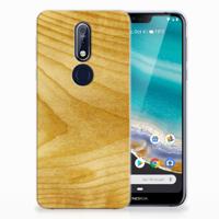 Nokia 7.1 | Bumper Hoesje | Licht Hout