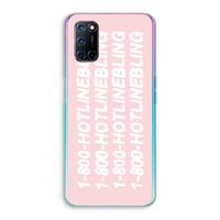 Hotline bling pink: Oppo A92 Transparant Hoesje