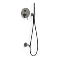 Badkraan Tres Study | Inbouw | Mengkraan | Incl.Inbouwdeel | 2-weg | Rond | Zwart metallic