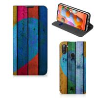Samsung Galaxy M11 | A11 Book | Wallet Case | Wood Heart - Cadeau voor je Vriend