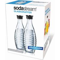 SodaStream 1047200490 duopack kan (transparant/zwart, incl. 2 glazen karaffen)
