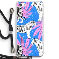 Tijger: iPhone 5 / 5S / SE Transparant Hoesje met koord