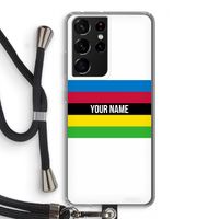 WK Wielrennen: Samsung Galaxy S21 Ultra Transparant Hoesje met koord