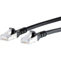Metz Connect 1308452000-E RJ45 Netwerkkabel, patchkabel CAT 6A S/FTP 2.00 m Zwart Snagless 1 stuk(s)