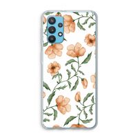 Peachy flowers: Samsung Galaxy A32 4G Transparant Hoesje