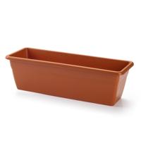 PlasticForte Plantenbak - terra bruin - rechthoekig - 50 x 17 x 15 cm - Bloembakken