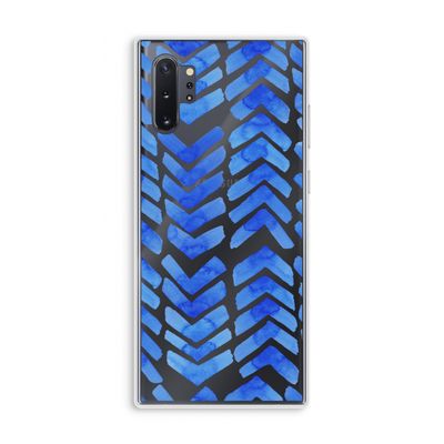 Blauwe pijlen: Samsung Galaxy Note 10 Plus Transparant Hoesje