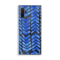 Blauwe pijlen: Samsung Galaxy Note 10 Plus Transparant Hoesje