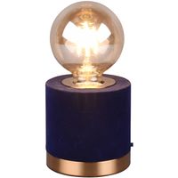 LED Tafellamp - Tafelverlichting - Trion Juda - E27 Fitting - Rond - Mat Blauw - Textiel - thumbnail