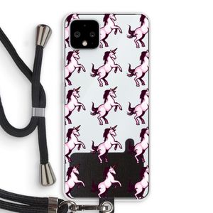Musketon Unicorn: Pixel 4 XL Transparant Hoesje met koord