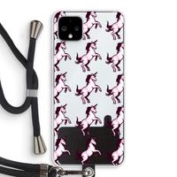 Musketon Unicorn: Pixel 4 XL Transparant Hoesje met koord Musketon Unicorn: Pixel 4 XL Transparant Hoesje met koord