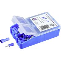 TRU COMPONENTS Assortiment kabelschoenen 2,8x0,8 mm 1.5 mm² 2.5 mm² Blauw 140 stuk(s) - thumbnail