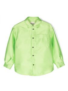 Douuod Kids chemise à fini satiné - Vert