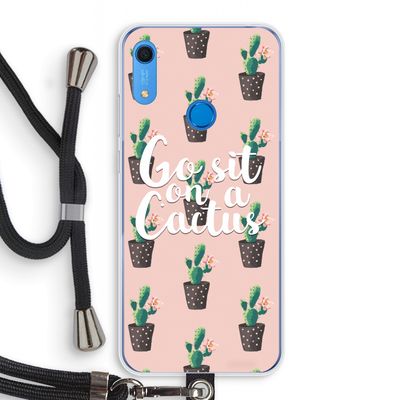 Cactus quote: Huawei Y6s Transparant Hoesje met koord