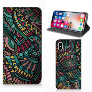 Apple iPhone Xs Max Hoesje met Magneet Aztec