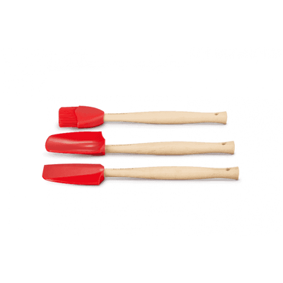 LE CREUSET - Siliconen - Spatels 3-dlg Premium Kersenrood
