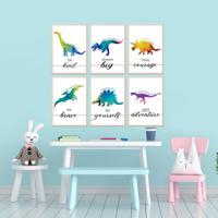 Affiches - Dinosaurus / Inspirerende woorden / set van 6 - thumbnail